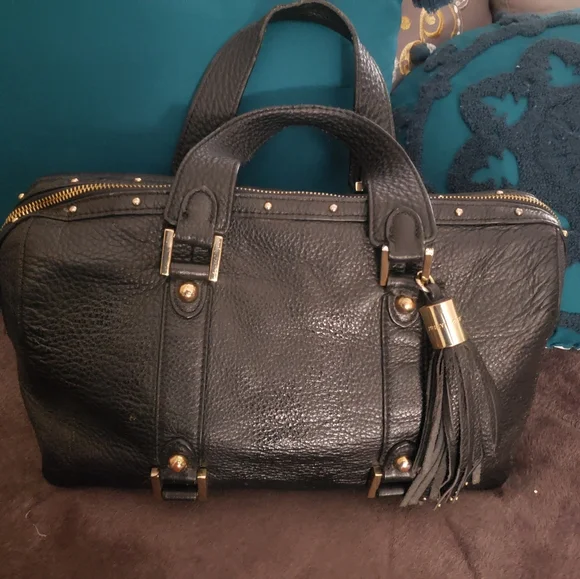 Authentic Juicy Couture L.A - Black Full Grain Deveo Soft Leather Hand Bag 👜 - Picture 2 of 7